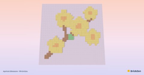 Apricot Blossom built from 174 toy bricks