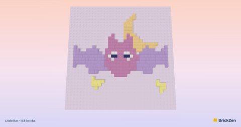 Little Bat built from 148 toy bricks