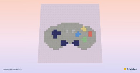 Game Pad built from 162 toy bricks