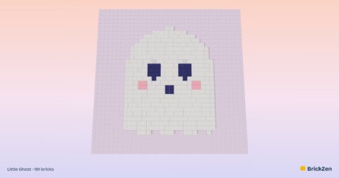 Little Ghost built from 191 toy bricks