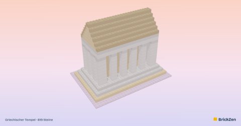 Griechischer Tempel aus 819 Spielzeugsteinen