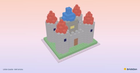 Little Castle built from 641 toy bricks