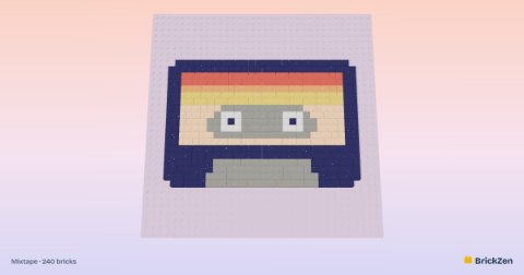Mixtape built from 240 toy bricks