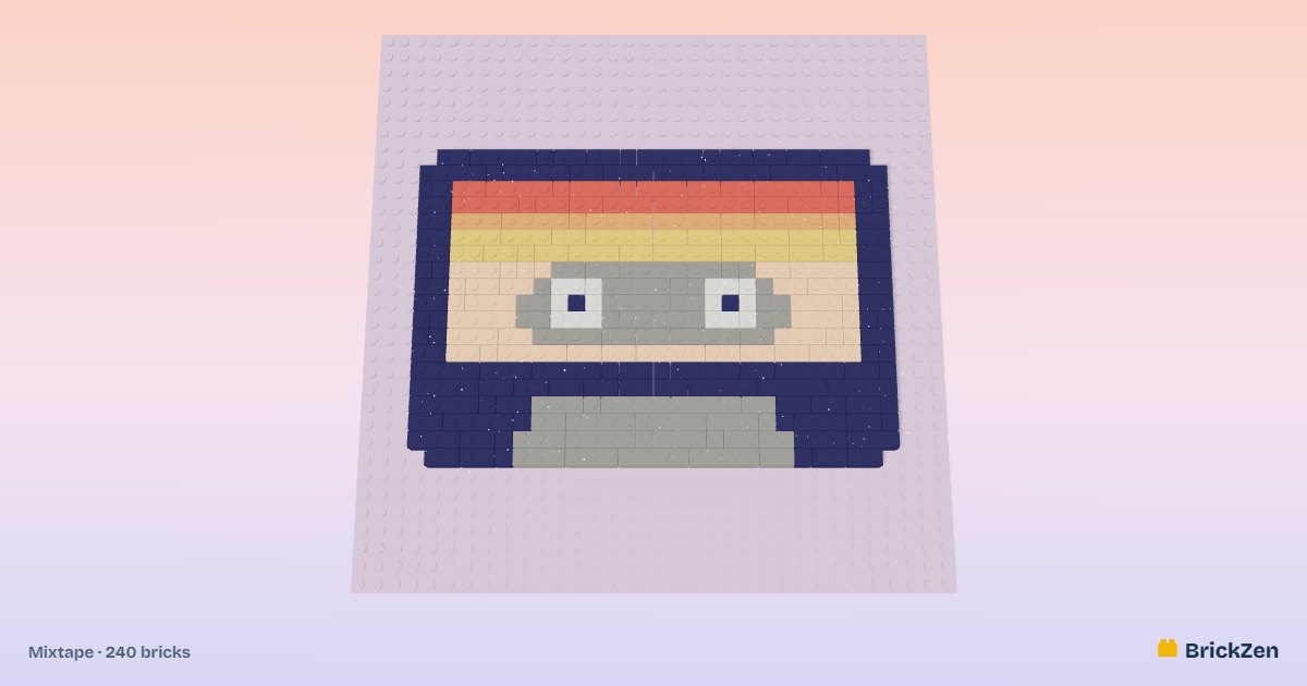 Mixtape built from 240 toy bricks in BrickZen