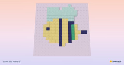 Bumble Bee built from 78 toy bricks
