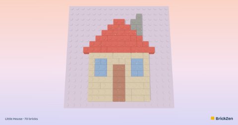 Little House built from 70 toy bricks