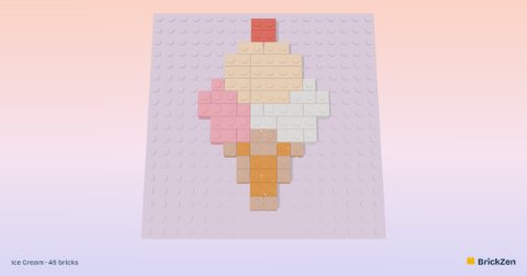 Ice Cream built from 45 toy bricks