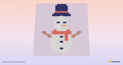 Muñeco de nieve con 152 bloques de juguete